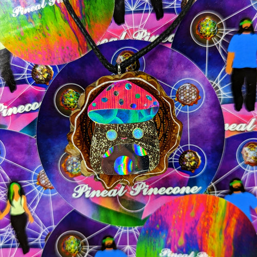 Purple laser rainbow bubble & hypnotic aqua with opal eyes mushroom squish