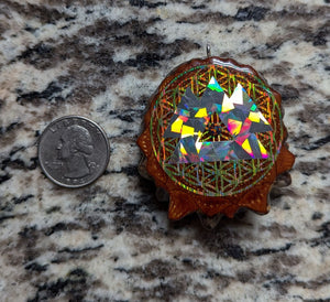 Wakaan over flower of life w/ opal