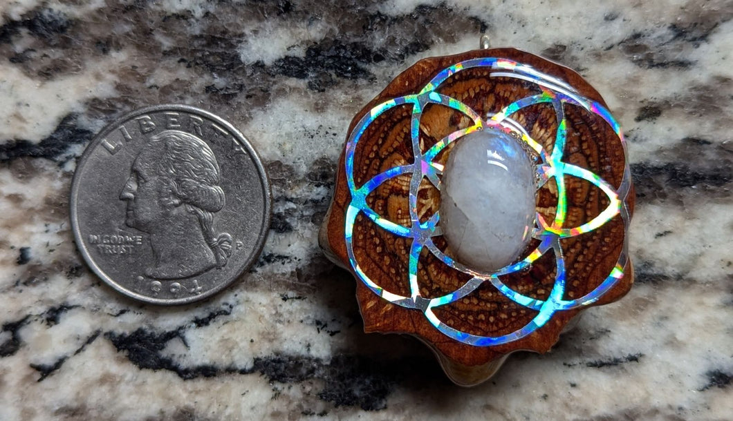 Seed of life w/moonstone