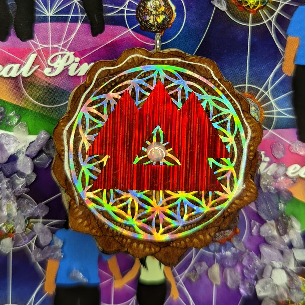Wakaan over flower of life with opal red laser